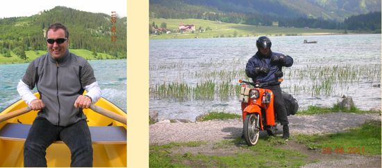 Haldensee; Rudern gegen die Brandung