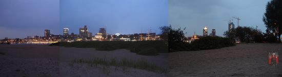 links Fischmarkt                                                  rechts Elbphilharmonie