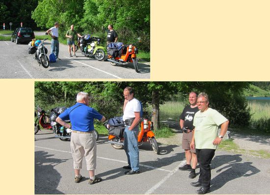 Rast am Haldensee. Stoney und ich hatten schon mächtig verbrannte Mützen!