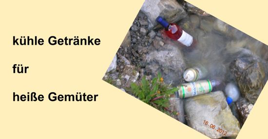 Der Schlummertrunk am lauen Abend war gesichert