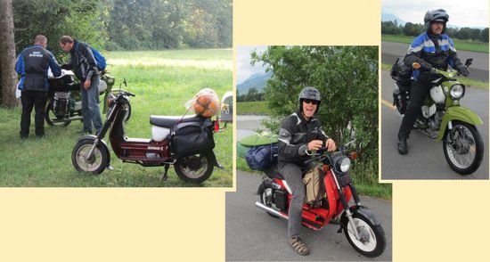 Aufsitzen und los geht es.