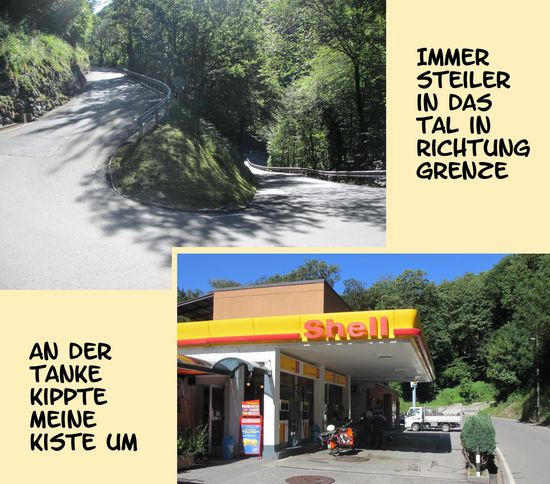 Die rettende Tanke mitten im Nirgendwo des Tales.