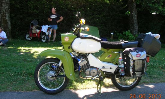 Ein pracht Vogel.  Man beachte den gelungenen Motorumbau