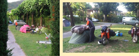 Morgenstimmung beim Abbauen