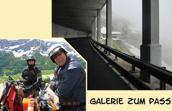 Bis zum Tunnel auf 1980 m Sonne, die Suppe hängt ab 2020 m