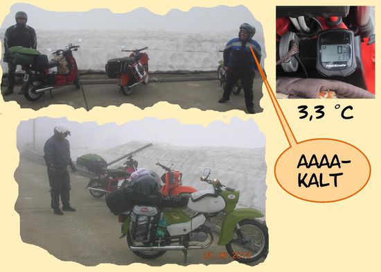 Warten auf Oli in der nebligen Kälte
100% Luftfeute