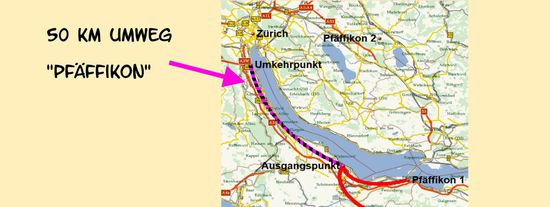 Es gibt 2 * Pfäffikon in der Gegend  