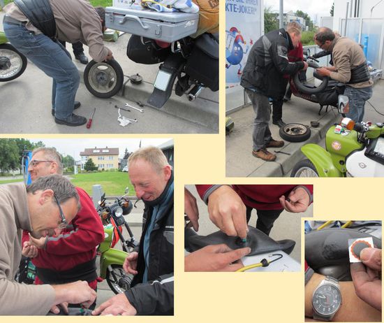 Welche Spaß bei der lustigen Panne.