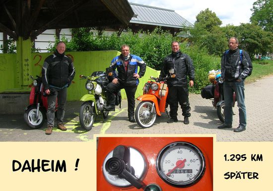 ... gegen 13:30 Daheim