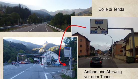 Die Berge tauchen erst aus dem Dunst, dann vor dem Vorderrad auf.