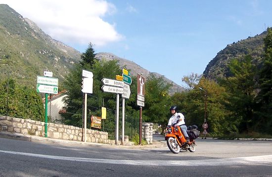 Richtung Sospel über den Col de Brouis