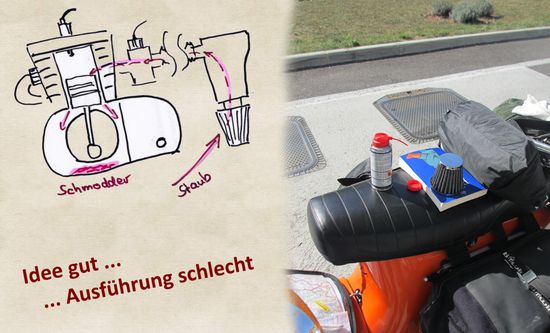 Der Schmodder war schon drin. Billigfilter = Motor-Tod