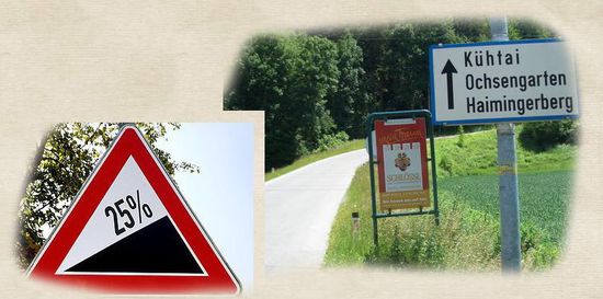 Das Steigungsschild steht aber nicht am Anfang 