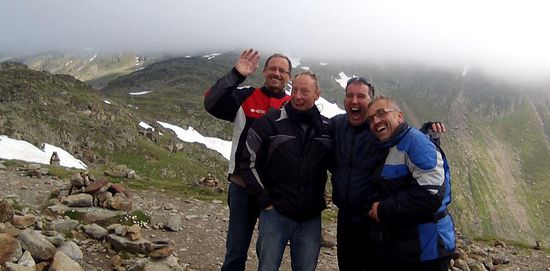 Schräges Gruppenbild