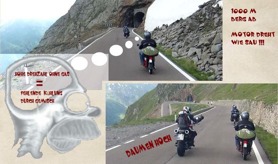 freundlich grüßender Biker "Große Geste"