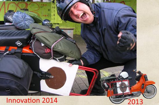 Ein Zurrgurt auf und das Ding ist einsatzbereit. Ohne Tüddeln!!!