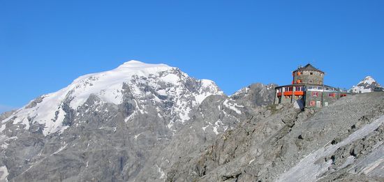 Blick auf den Berg Ortler 3905 Meter