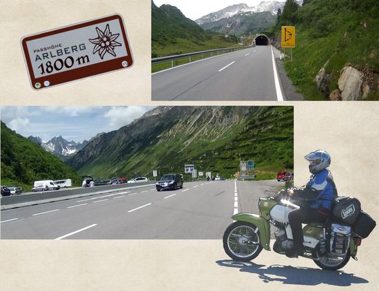 Arlberg Pass 1800 m. Stoney gibt alles.