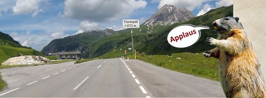 Flexenpass 1773 m über dem Meeresspiegel