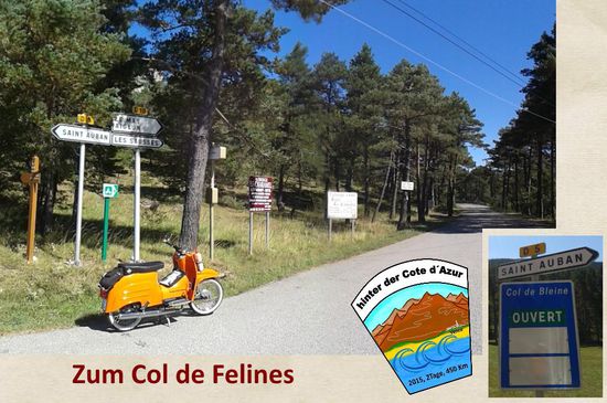 Über Les Mas uns Sigale zum Col de Felines