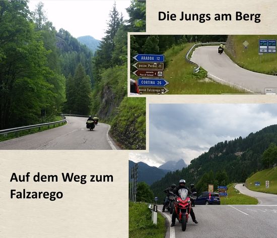 Schön rechts den Berg hoch tuckern