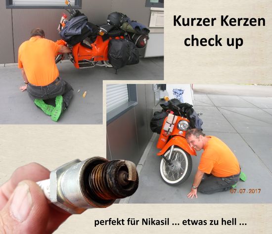 Flaps bei Zündkerzen Check.