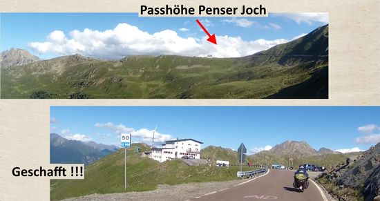 Bild oben die letzten Meter von Norden