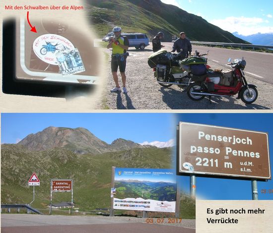 Linke Ecke am Pass-Schild ... welch Überraschung!