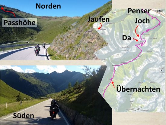 Abfahrt und suche nach einem geeigneten Schlafplatz