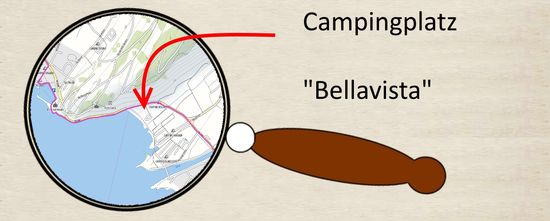 Campingplatz Bellavista an der SS240 zwischen Riva del Garda und Nago Torbole