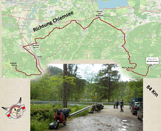 Wanderparkplatz nach 84 Km Fahrt