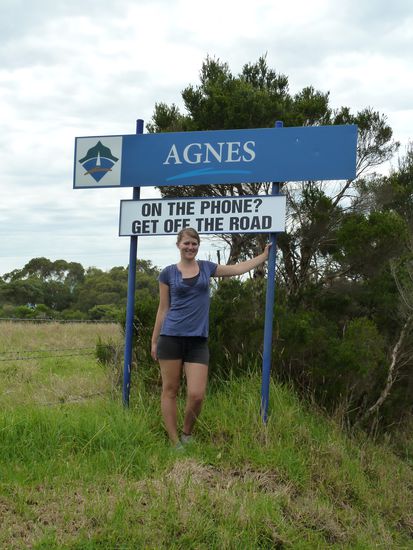 Man glaubt es kaum.... eine halbe Stunde von Wilsons Prom. National Park entfernt liegt das MINI- Doerfchen "Agnes". Da mussten wir natuerlich hin 