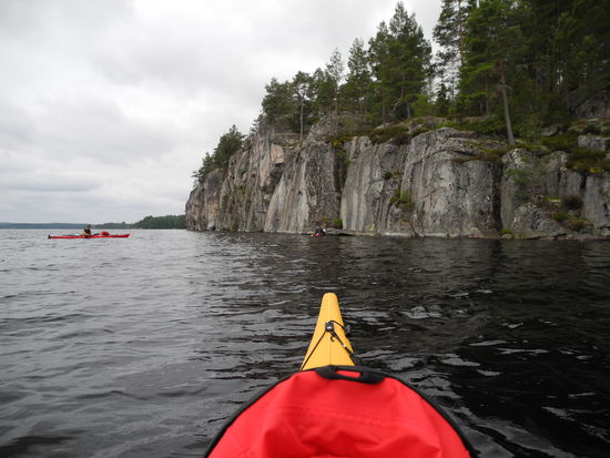 Felsformationen im Nedre Blömsjön