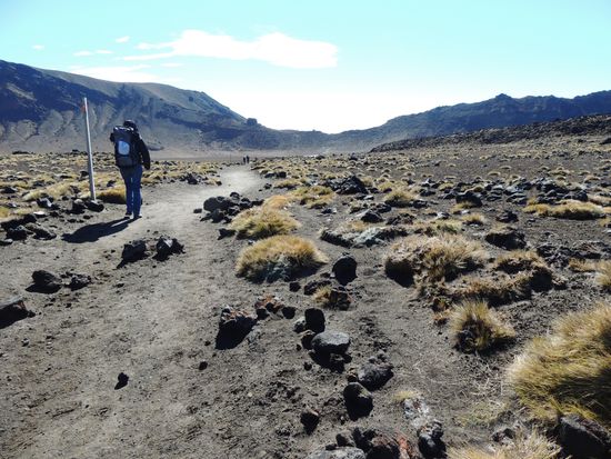 Der Eingang zum Southern Crater, einem Explosionskrater des Mount Tongariro.