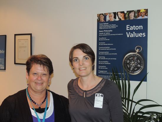 Bernadette und Eva, zwei EATON - Personalleiterinnen beim Erfahrungsaustausch!
