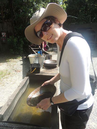 Das Goldwaschen machte viel Spaß - und war erfolgreich!!