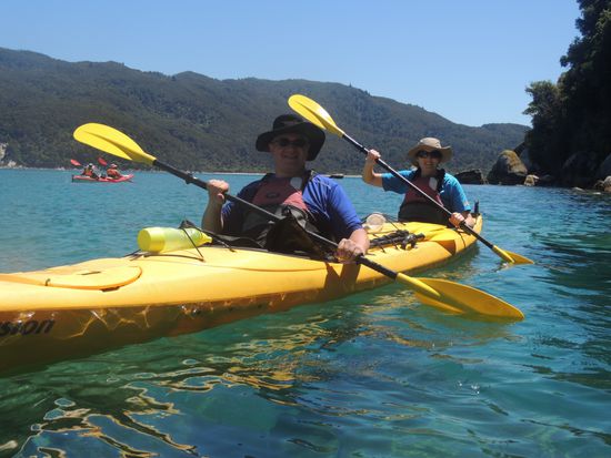 ... und da sind wir schon - live beim Paddlen im Meer!