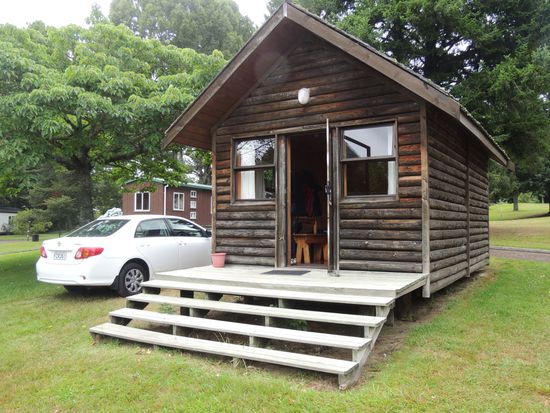 unsere Hütte am Campsite Rotorua Thermal Holiday Park
