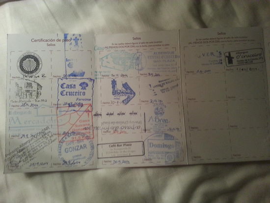 Pilgerpass nach der 4. Etappe