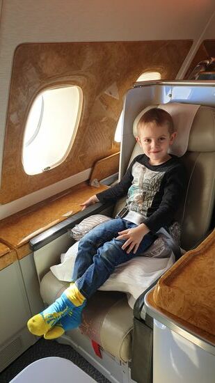 So lässt es sich reisen - Sogar Platztausch wegen der Aussicht bei Start und Landung hat uns ein netter Mitreisender ermöglicht 