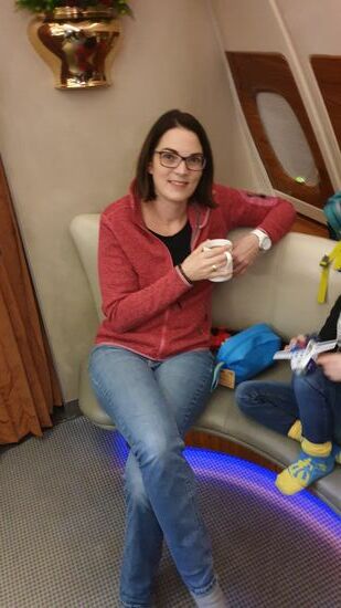 Kaffeepause während des 16-Stunden-Flugs