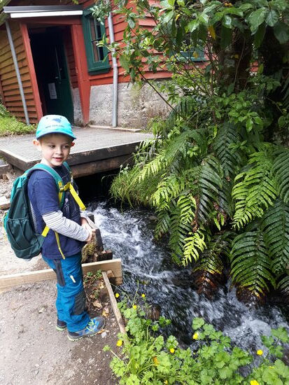 Dawson Falls Power Station mit Antrieb