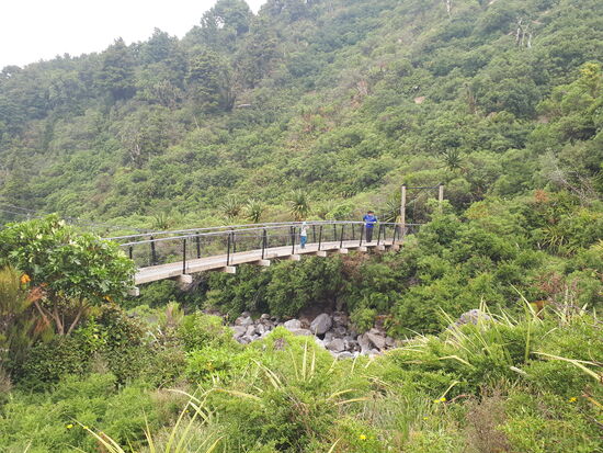 ... über die Brücke ...