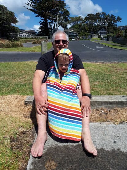 Noch schnell duschen und aufwärmen und dann geht es weiter ...