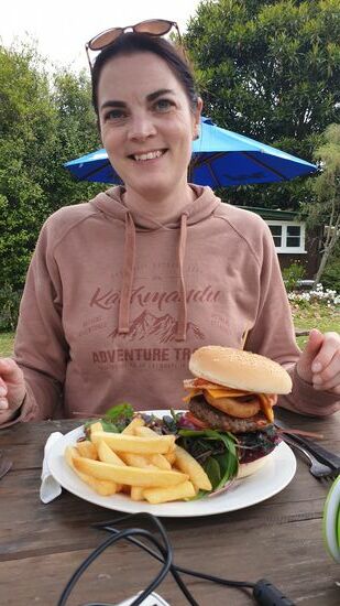 Gutes Essen für Groß (Kiwi-Burger) ...