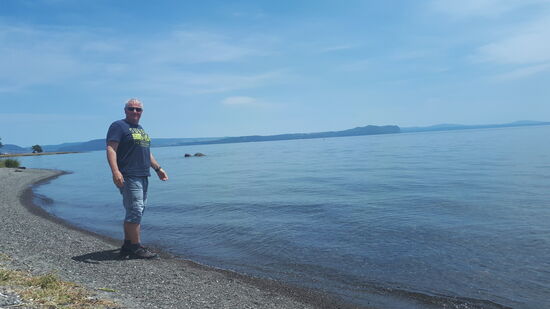 Lake Taupo - sehr schön und sehr kalt