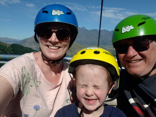 Und ab geht es in rasantem Tempo mit einem Luge 