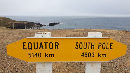 Näher zum Südpol als zum Äquator