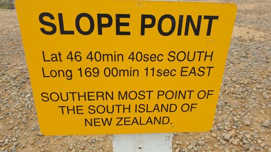 Wir sind am südlichsten Punkt der Südinsel. Näher zum Südpol liegt nur mehr Steward Island 