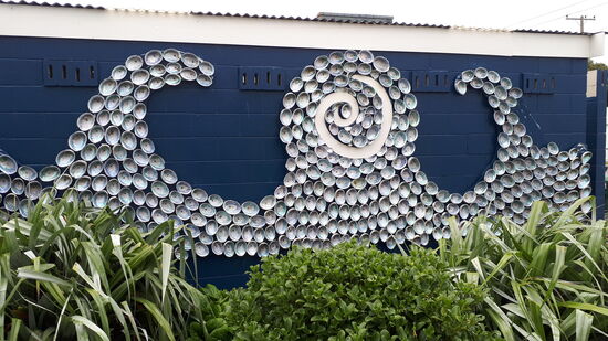 Mittagespause in Owaka beim Food Truck